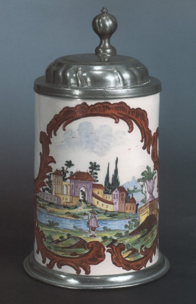 Schrezheimer Hausmalerkrug um 1780 von Johann Andreas Bechdolff