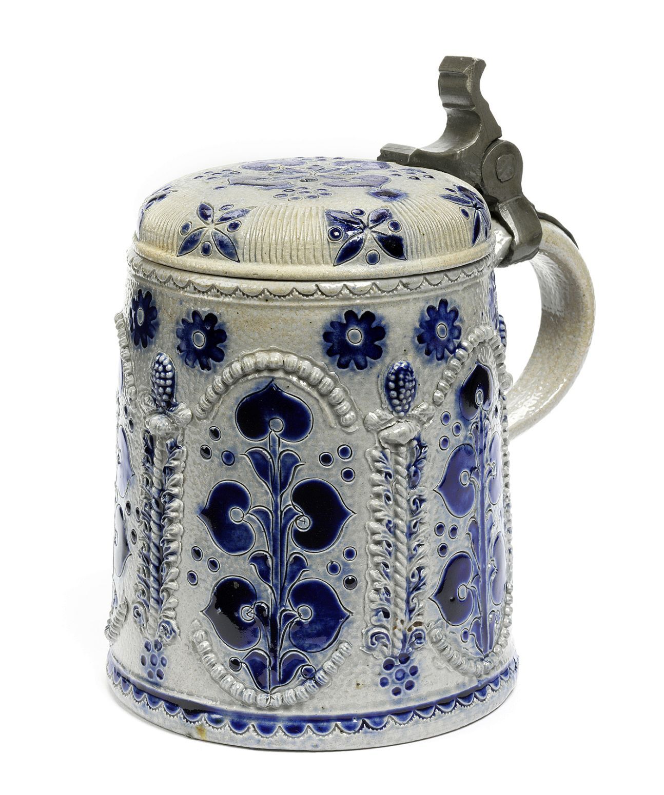 westerwald-stoneware-tankard-stoneware-lid-18th-century