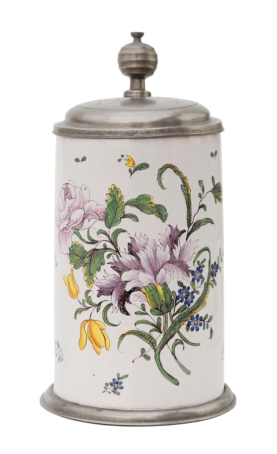 crailsheim-faience-flower-tankard-18th-century