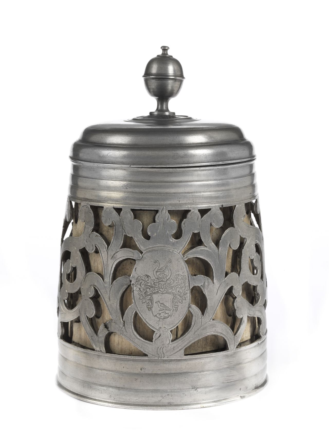 hof-wood-tankard-pewter-hohenner-18th-century