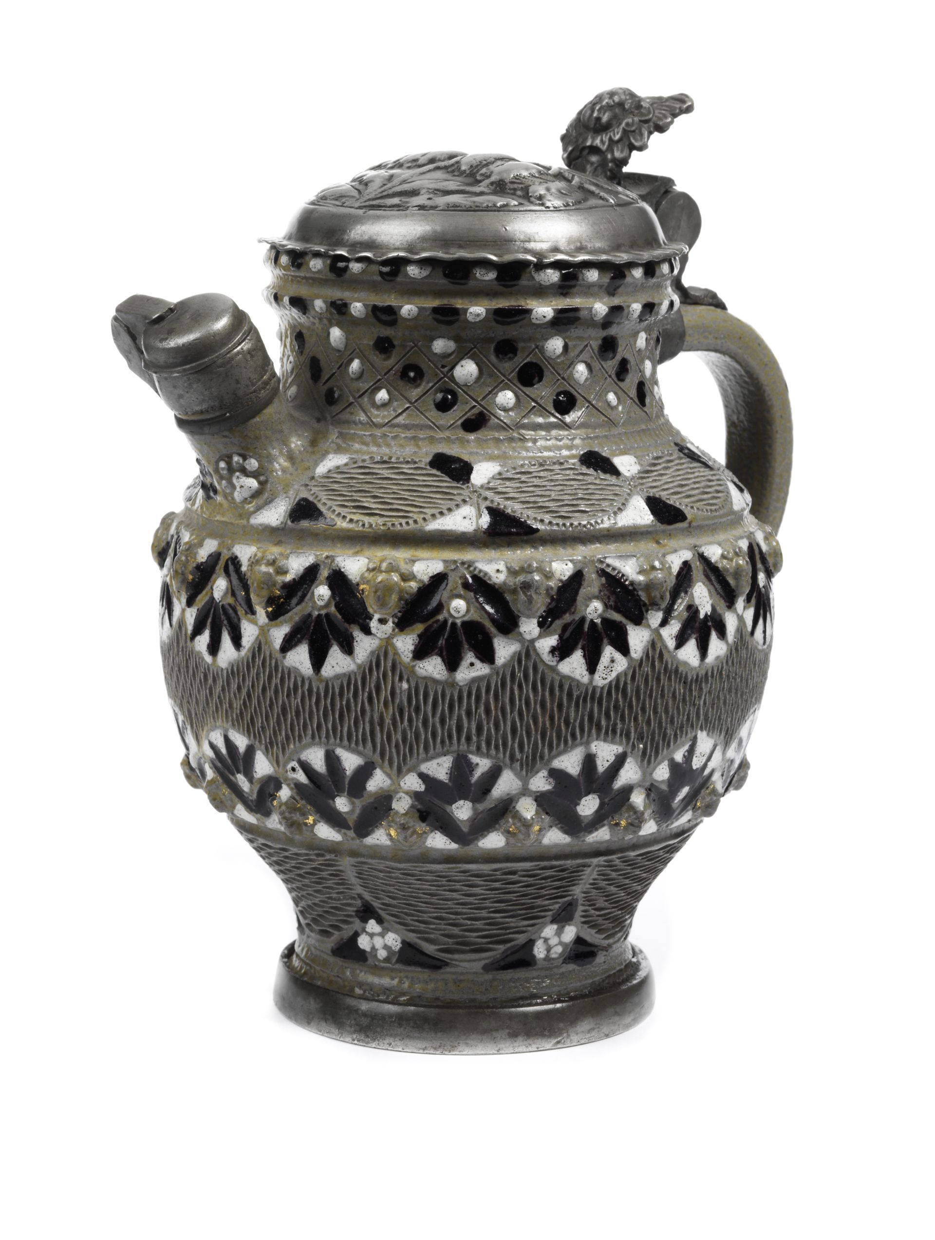 Freiberg-steinzeug-Tuellenkanne-um-1670