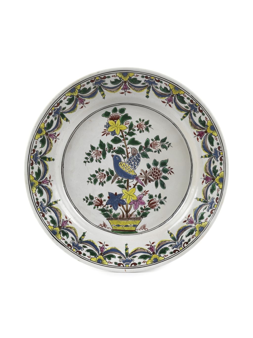 18th-century-faience-plate-ansbach-famille-verte