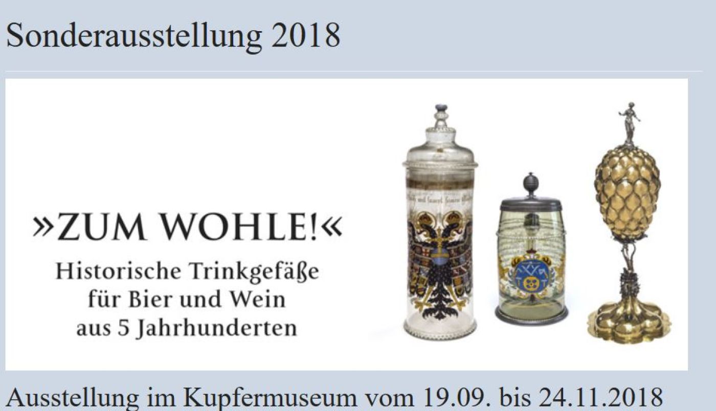 Zum Wohle Stiftung Kupfermuseum Historische Trinkgefäße 2018