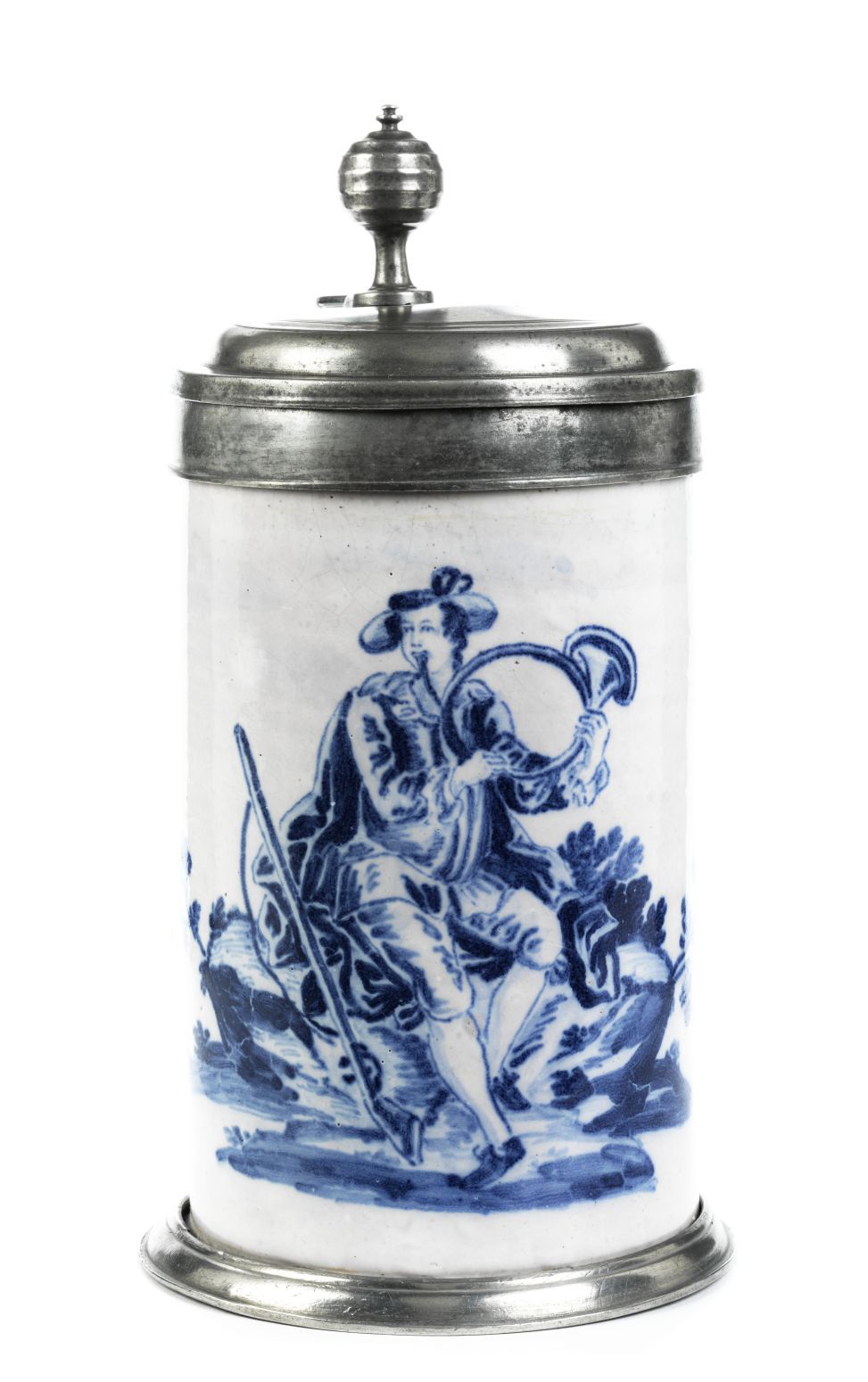 18th-century-german-faience-friedberg-hunting-tankard