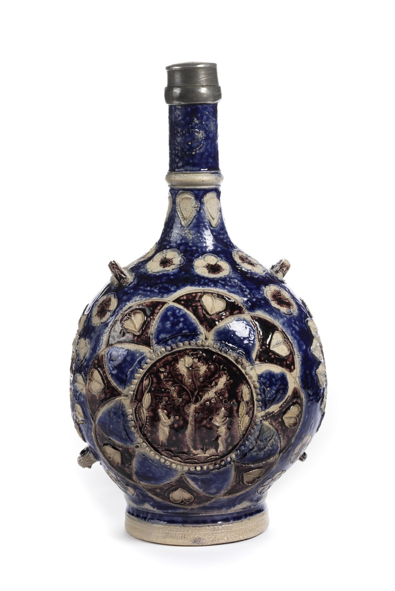 westerwald-stoneware-pilgrims-bottle-adam-eve-1680