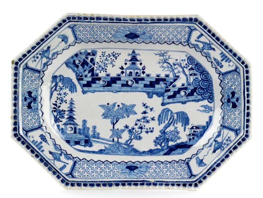 Ansbach-Fayence-Platte-Barock-18.Jh-chinoiserie