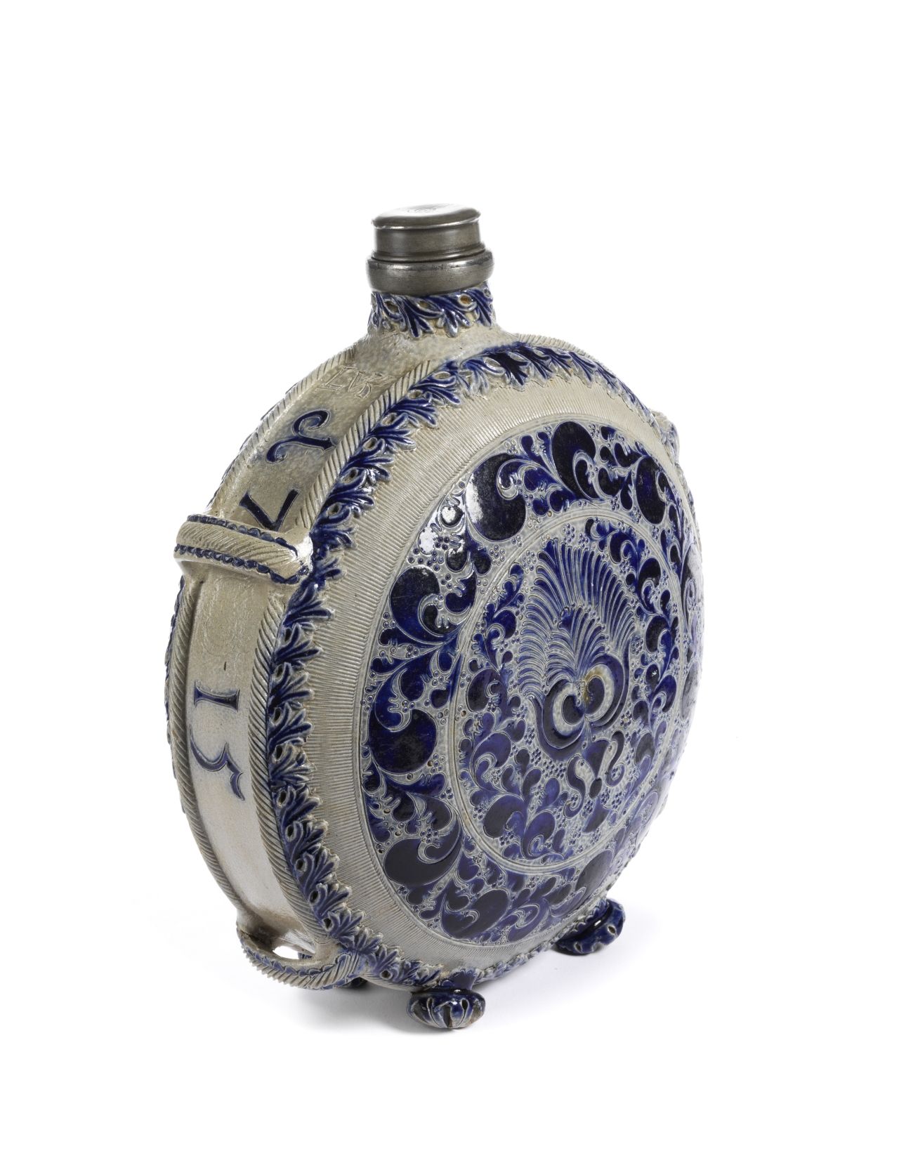 westerwald-stoneware-pilgrims-bottle-dated-1715