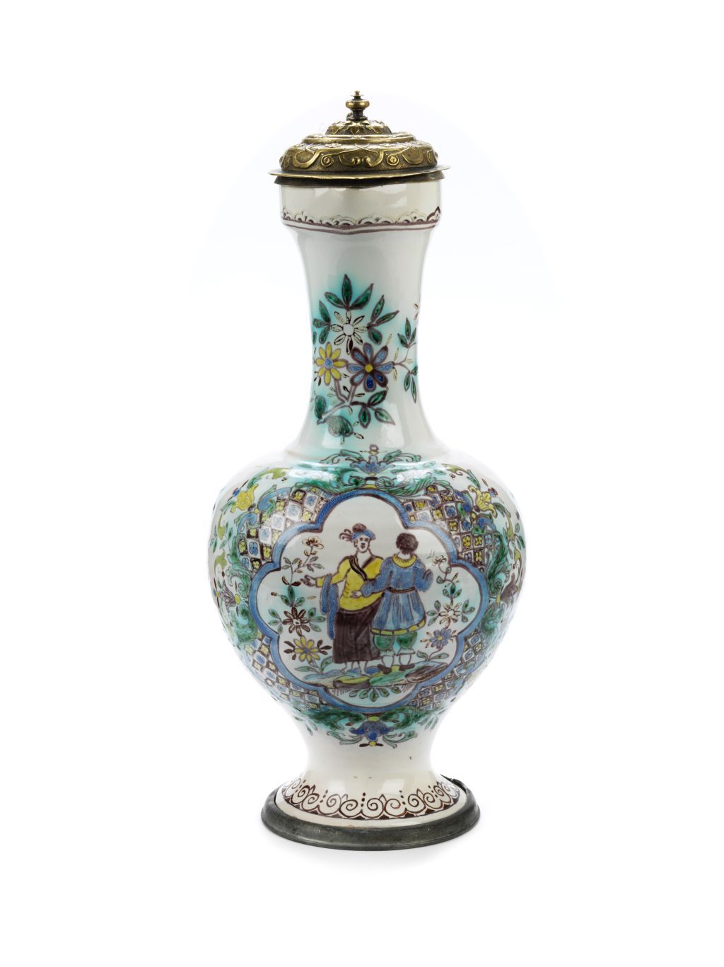 ansbach-faience-jug-famille-verte-19th-century