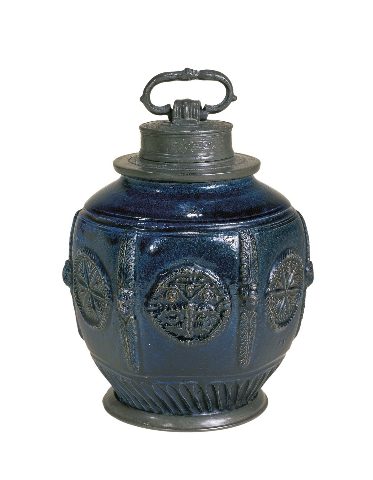 bunzlau-steinzeug-flasche-blau-auflagen-um-1650