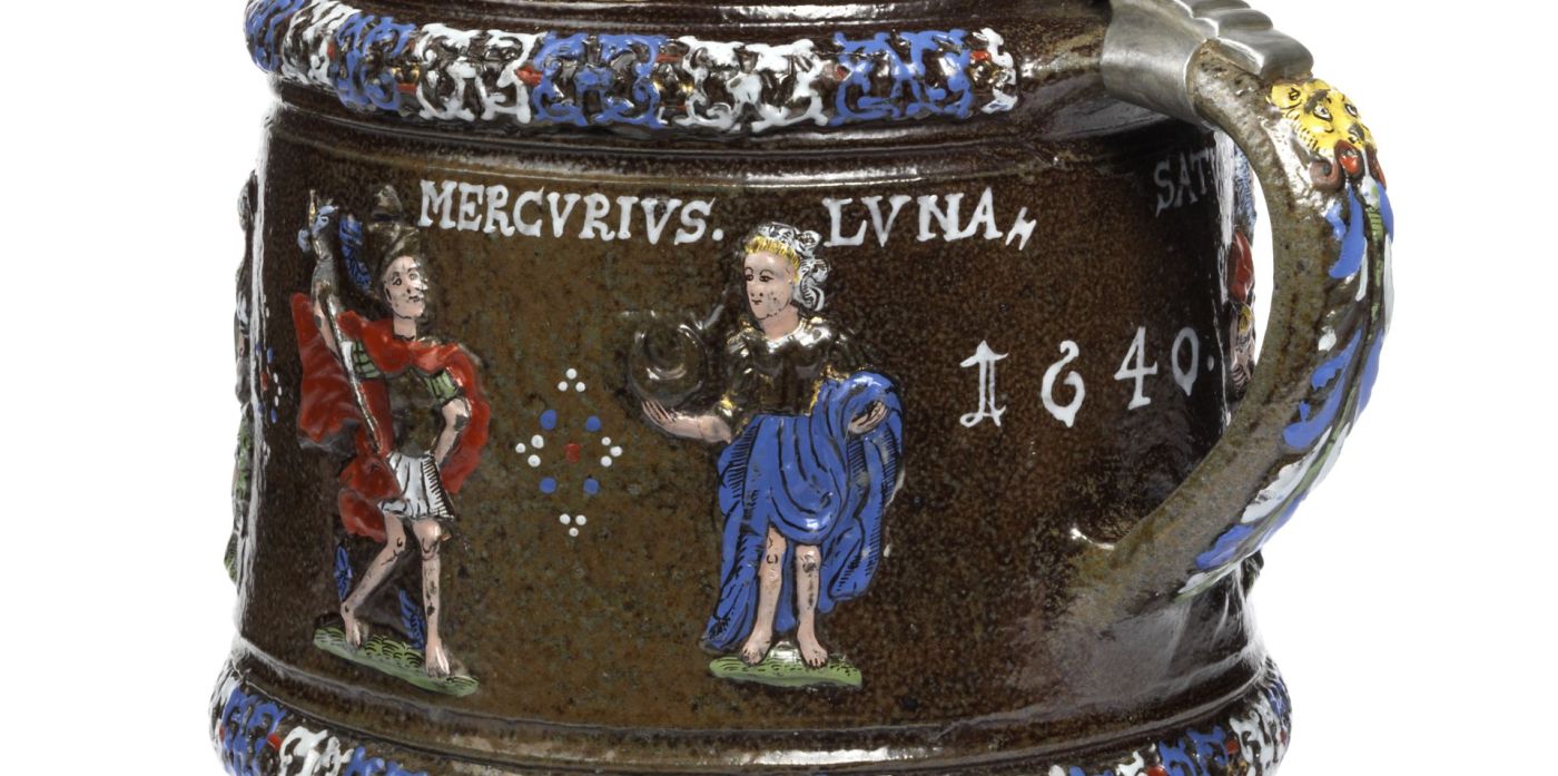 creussen-stoneware-tankard-planets-dated-1640-detail