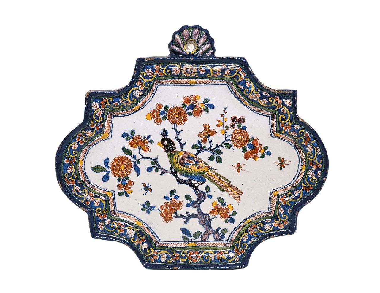 dutsch-delft-faience-plaque-bird-18th-century