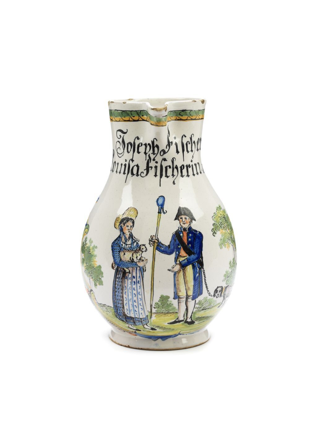 german-durlach-marriage-jug-dated-1820