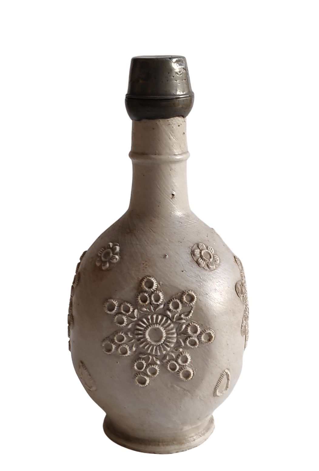 german-stoneware-altenburg-bottle-floral-relief-application-18th-century