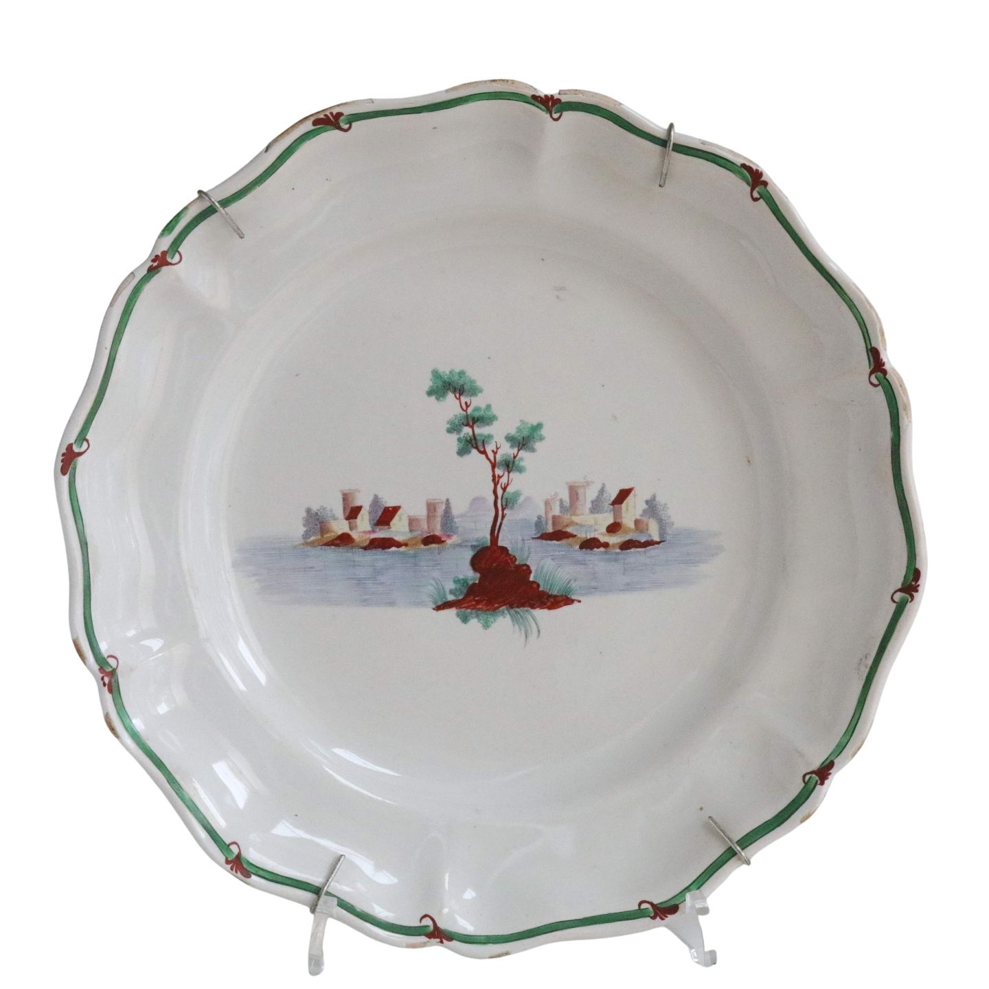 mosbach-faience-plate-polychrome-landscape-period-list-painter-heim-18th-century