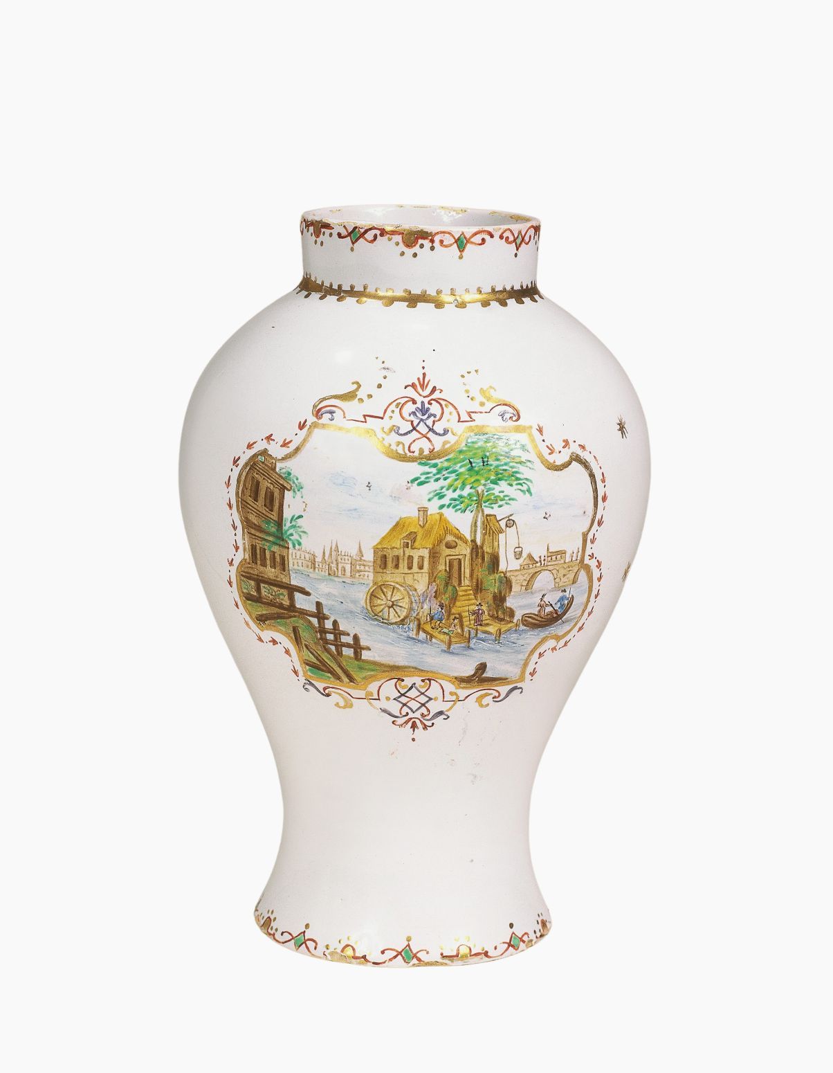 kuenerberg-hausmaler-vase-fayence-auffenwerth-wald-um-1750