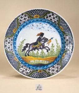 Dresden Faience Plate dated 1785 D. 24 cm