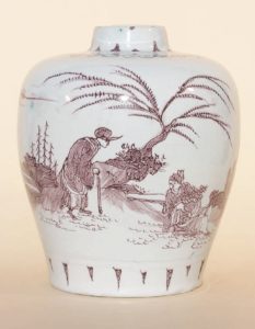 Frankfurt Faience Vase ca. 1680 H. 20 cm