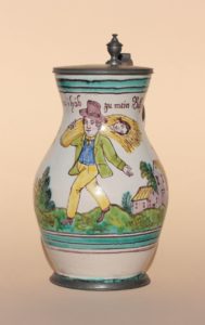 Gmunden Faience Pear shaped Jug ca. 1820