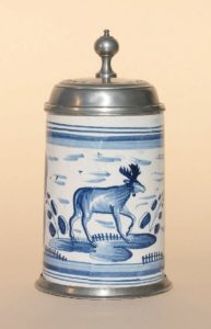 Schrattenhofen Faience Hunting Tankard ca. 1770