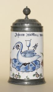 Schrezheim Brewer Guilt Faience Tankard ca. 1775