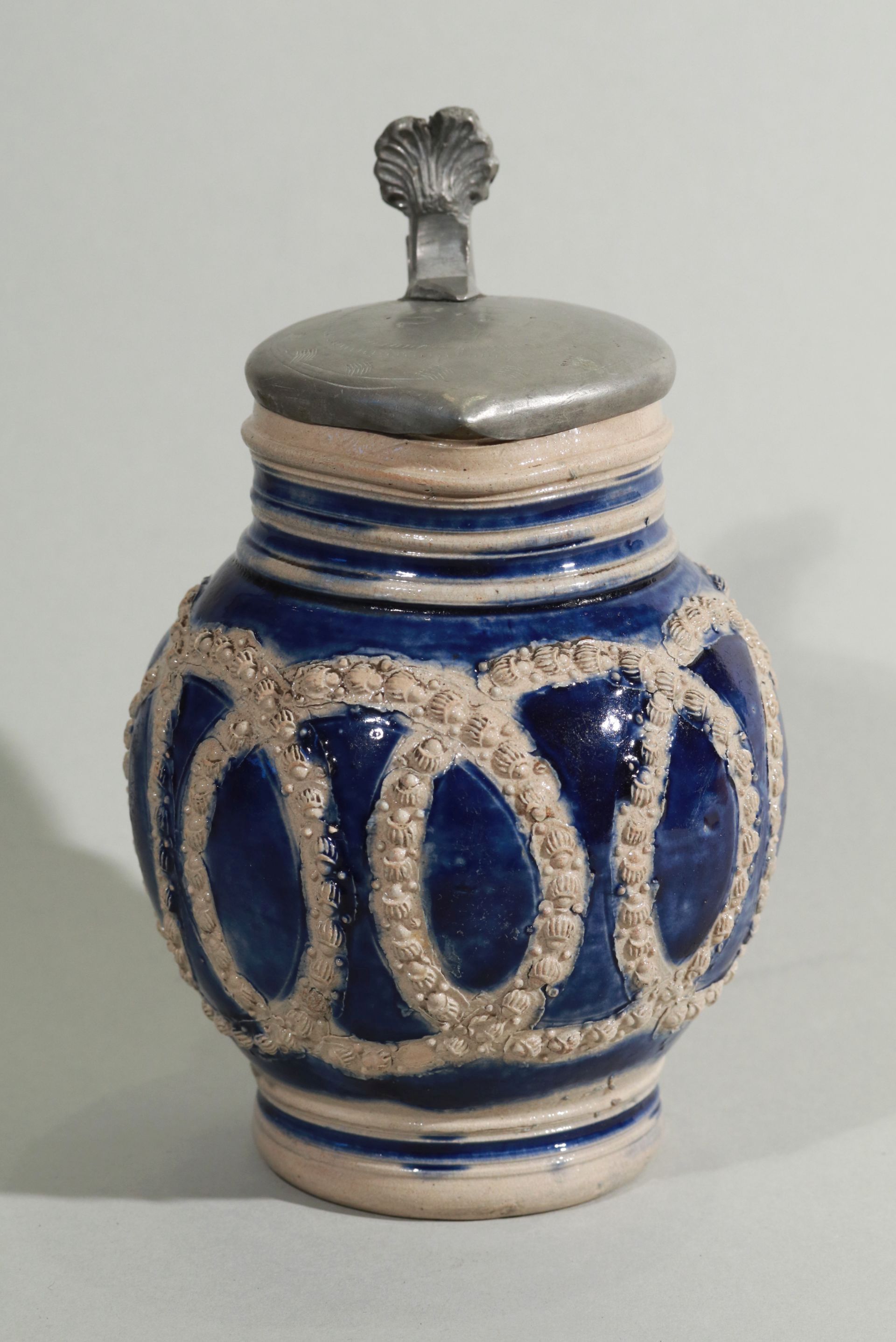 17th century westerwald- blue salt glazed stoneware - jug