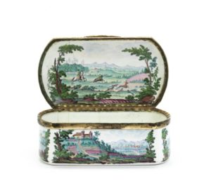 18th century Enamel Snuff Box Joh. Andreas Bechdolff Ellwangen ca. 1765