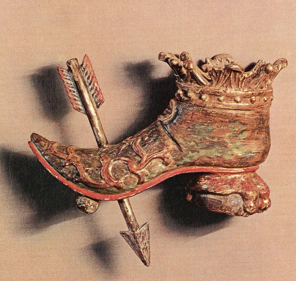 Stubenzeichen Schusterzunft Steiermark 17. Jh Bally Schuh Museum