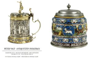 KAtalog Peter Vogt Antiquitäten München 2020 Fayence Steinzeug Silber Zinn