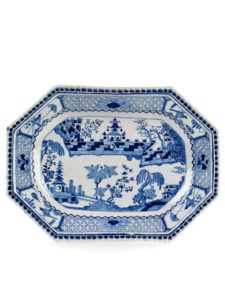 18th century Ansbach Faience Charger blue and white