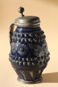 17th century works of art Muskau Blue Glazed Stoneware Tankard