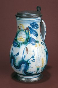 17th century Salzburg Faience Jug workshop Obermillner bakers guild