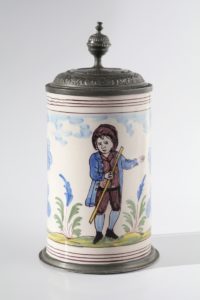 Baroque 18th century Ansbach Faience Tankard ca 1770