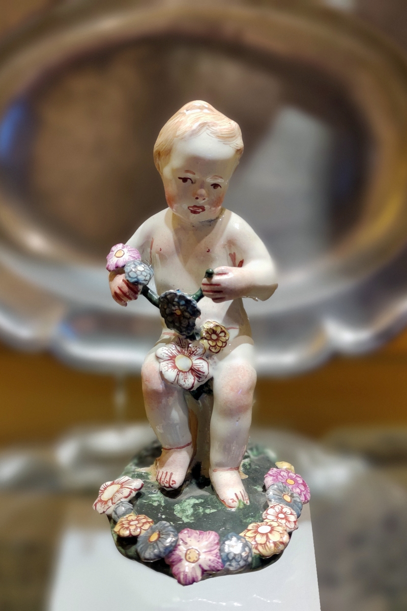 18th century Friedberg Faience Putto