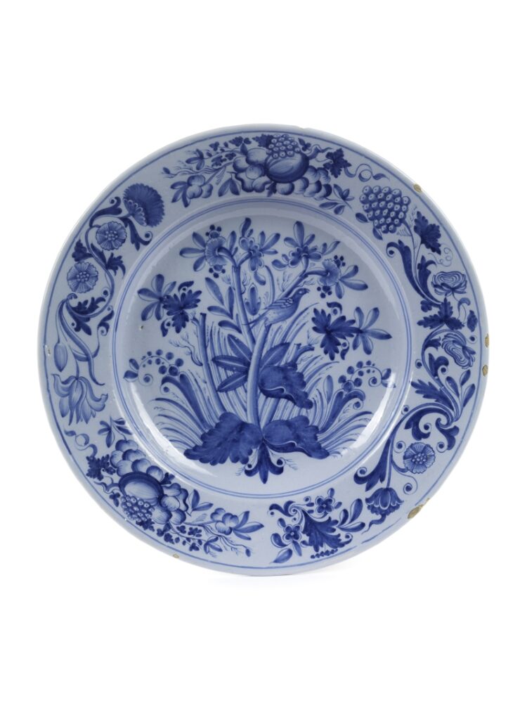 Nurnberg Faience Plate blue white 18th century