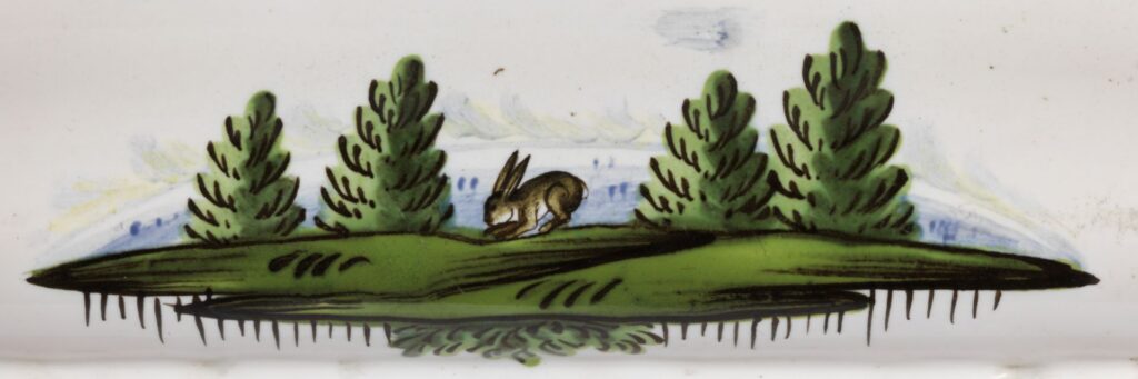 Kuenersberg-faience-hunting-ink-stand-detail-ca-1760