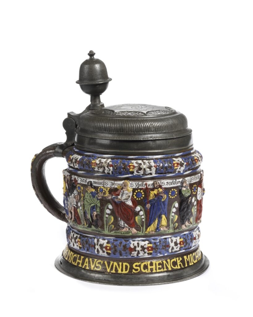 creussen-stoneware-apostle-tankard-dated-1667