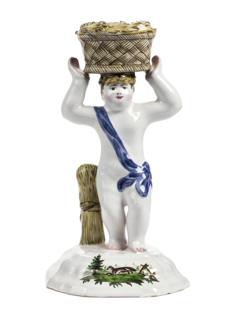 Kuenersberg Faience candle stick 18th century